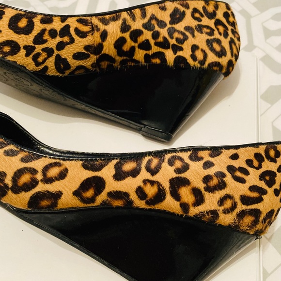 Franco Sarto Leopard Print Wedges - Picture 4 of 12